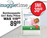 Snuggletime Bamboo Paedic 5 In 1 Baby Pillow