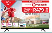 Hisense 58" (147cm) UHD Smart TV-On My Gig 5 Data