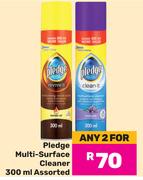 Pledge Multi Surface Cleaner Assorted-For Any 2 x 300ml