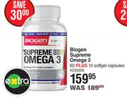 Biogen Supreme Omega 3-60 Plus 10 Softgel Capsules Per Pack