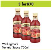 Wellington's Tomato Sauce 700ml- For 3