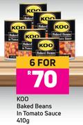 Koo Baked Beans In Tomato Sauce 410g- For 6