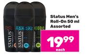 Status Men's Roll-On Assorted-50ml Each
