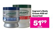 Ingram's Body Cream Assorted-450ml Each