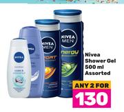 Nivea Shower Gel Assorted-For Any 2 x 500ml