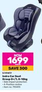 Safeway Indra Car Seat Group 0+/1.0-18Kg-Each