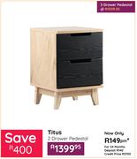 Titus 2 Drawer Pedestals