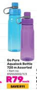 Go Pure Aqualock Bottle Assorted-720ml Each
