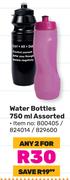 Water Bottles Assorted-For Any 2 x 750ml