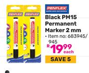 Penflex Black PM15 Permanent Marker 2mm 683945/945