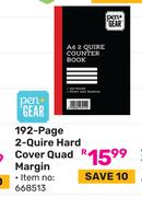 Pen + Gear 192 Page 2 Quire Hard Cover Quad Margin 668513