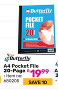 Butterfly A4 Pocket File 20 Page 680205