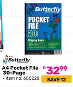Butterfly A4 Pocket File 30 Page 680228