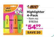 Bic Highlighter 4 Pack 818266