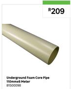 Underground Foam Core Pipe 110mm x 6m 81400098