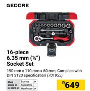 Gedore 16 Piece 6.35mm (1/4") Socket Set