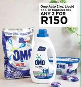Omo Auto 2Kg, Liquid 1.5L Or Capsules 16s-For Any 2