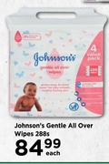 Johnson's Gentle All Over Wipes-288s Pack Each