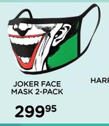 Joker Face Mask 2 Pack-Per 2 Packs 