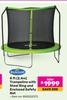 Bounceking 8Ft Trampoline With Steel Ring And Enclosed Safety Net 850022373