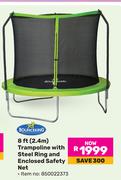 Bounceking 8Ft Trampoline With Steel Ring And Enclosed Safety Net 850022373