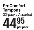 Stayfree Pro Comfort Tampons 32 Pack Assorted-Per Pack