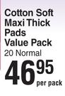 Always Cotton Soft Maxi Thick Pads Value Pack 20 Normal-Per Pack