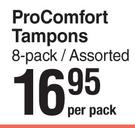 Stayfree Pro Comfort Tampons 8 Pack Assorted-Per Pack