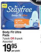 Stayfree Body Fit Ultra Pads 7 Pack Or 8 Pack Assorted-Per Pack
