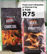 Food Lover's Briquettes Or Charcoal-For 2 x 4Kg