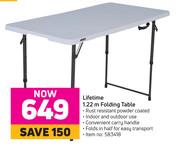 Lifetime 1.22m Folding Table