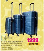 Mainstays 3 Piece Blue ABS Travel Set