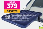Campmaster Flocked Double Airbed & Pump