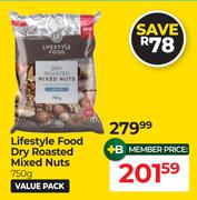 Lifestyle Food Dry Roasted Mixed Nuts-750g