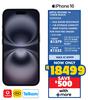 Apple iPhone 16 128GB Smartphone (Black) 10300354
