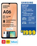 Samsung Galaxy A06 Smartphone (Light Blue) 10299856