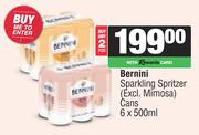 Bernini Sparkling Spritzer Cans-For 2 x 6 x 500ml