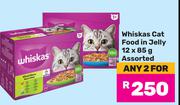 Whiskas Cat Food In Jelly Assorted-For Any 2 x 12 x 85g