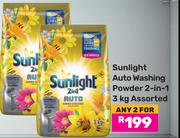 Sunlight Auto Washing Powder 2-In-1 Assorted-For Any 2 x 3kg