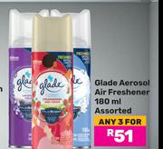 Glade Aerosol Air Freshener Assorted-For Any 3 x 180ml