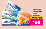Aquafresh Toothpaste Assorted-For Any 2 x 75ml