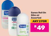 Sanex Roll On Assorted-For Any 2 x 50ml 