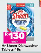 Mr Sheen Dishwasher Tablets 48s-Each