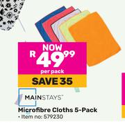 Mainstays Microfibre Cloths 5 Pack-Per Pack