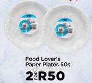 Food Lover's Paper Plates 50s-For 2