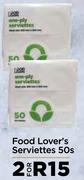 Food Lover's Serviettes 50's- For 2