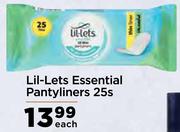 Lil-Lets Essential Pantyliners-25s Pack