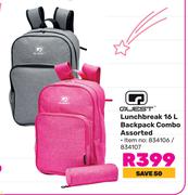 Quest Lunch Break 16L Backpack Combo Assorted
