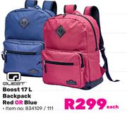 Quest Boost 17L Backpack Red Or Blue-Each