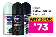 Nivea Roll-On Assorted-For Any 3 x 50ml